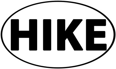 Hiking Decal 3" x 5"